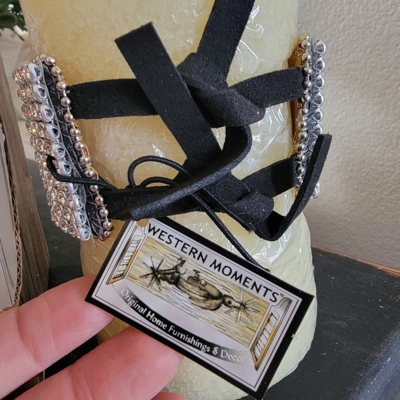 New Western Moments Decorative Candle with Bling Cross - Picture 5 of 5